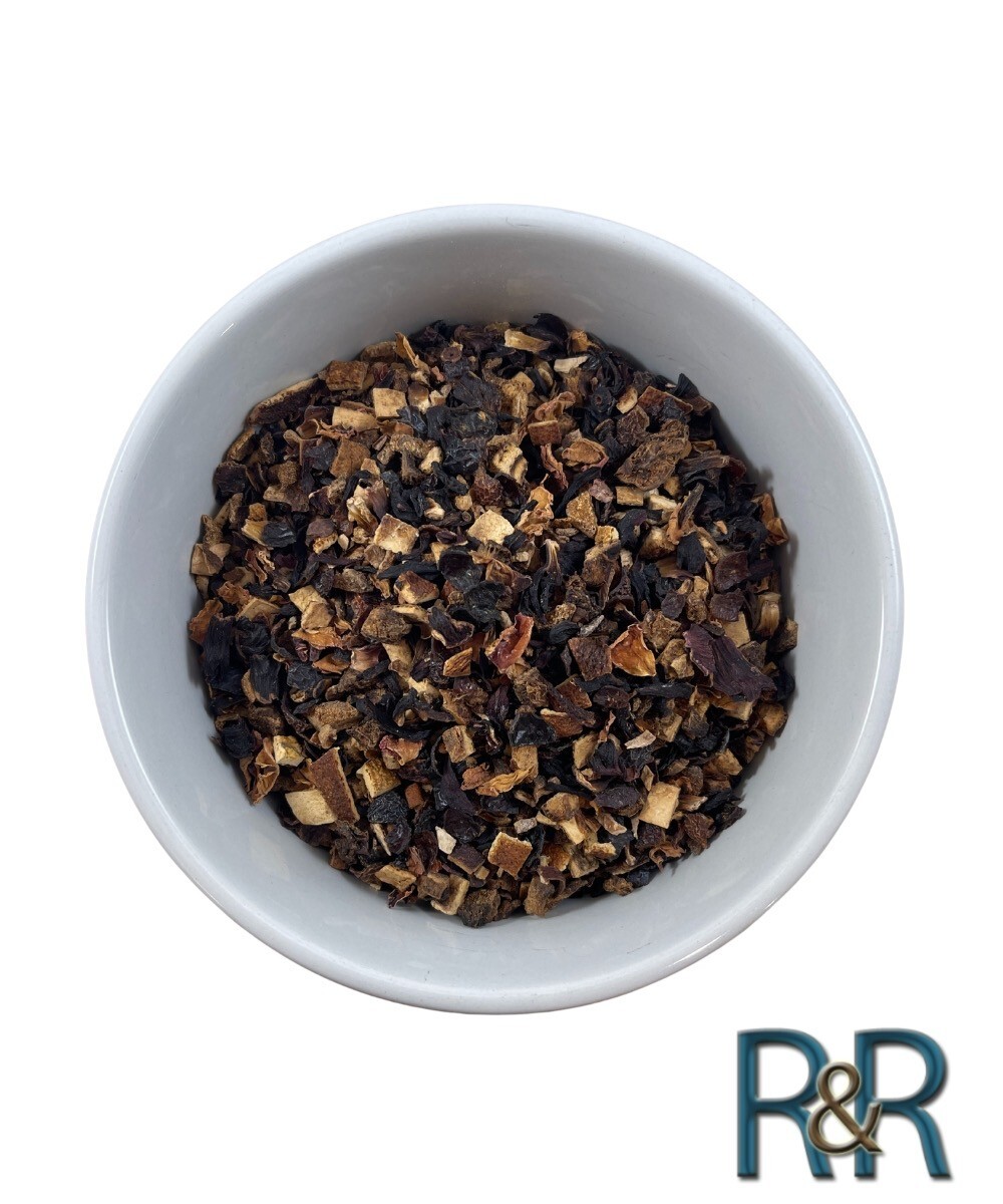 Organic Sunset Herbal Tea ~ Hibiscus, Lemon, Orange, Rose Hips, Petals , Fruit