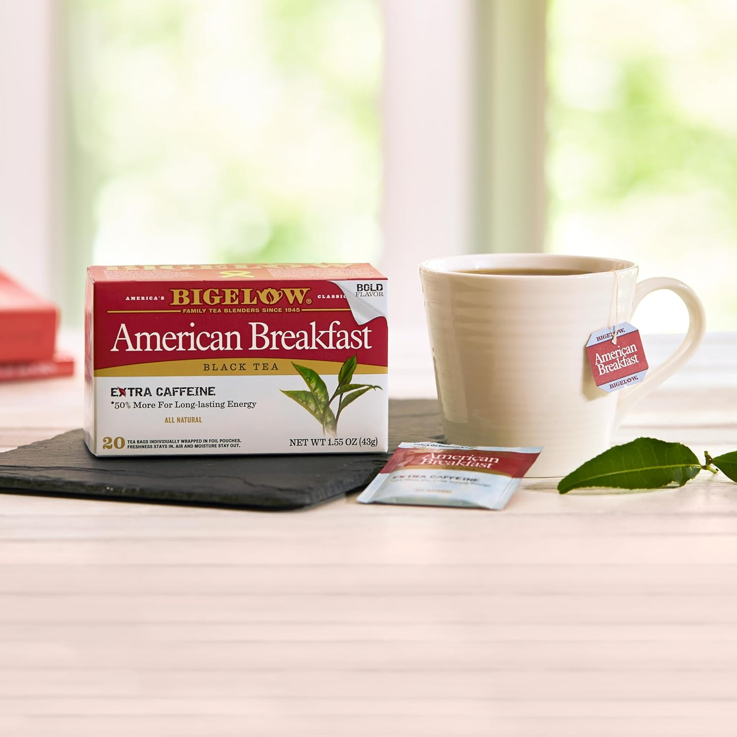 Bigelow Tea American Breakfast Black Tea Bags, Caffeinated Tea, 20 Count Box (Pa