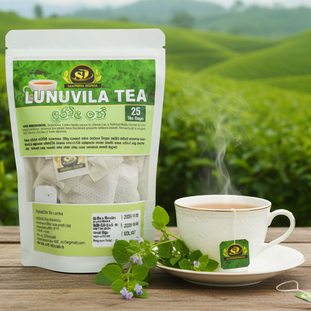 Ceylon Bacopa Tea 25Bags|Organic Lunuwila Brahmi Monnieri Brain Boost Herb Drink