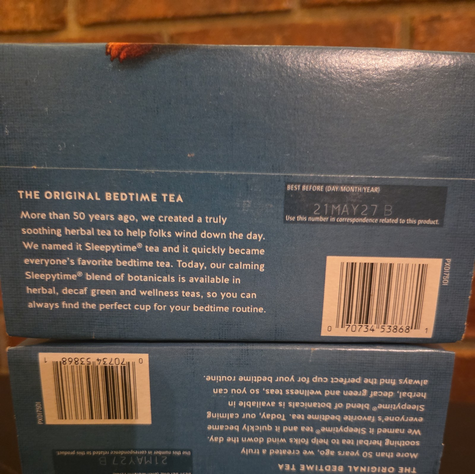2x Wellness Tea, Sleepytime Extra®, Caffeine Free, 40 Tea Bags Each Box 2.5 oz