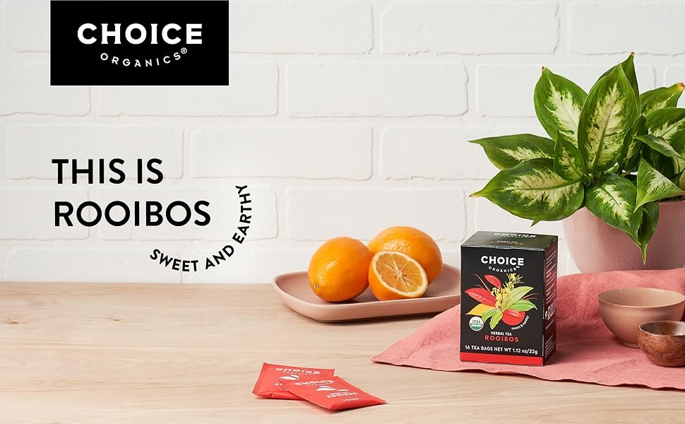 Choice Organics – Organic Rooibos Tea (1 Pack) – Fair Trade – Compostable –