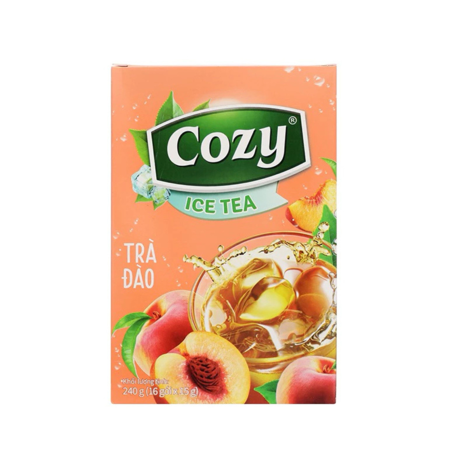 Cozy Peach Tea – Trà Cozy Ice Tea hương đào hộp 1boxes 15 g x 16 bags (240g)