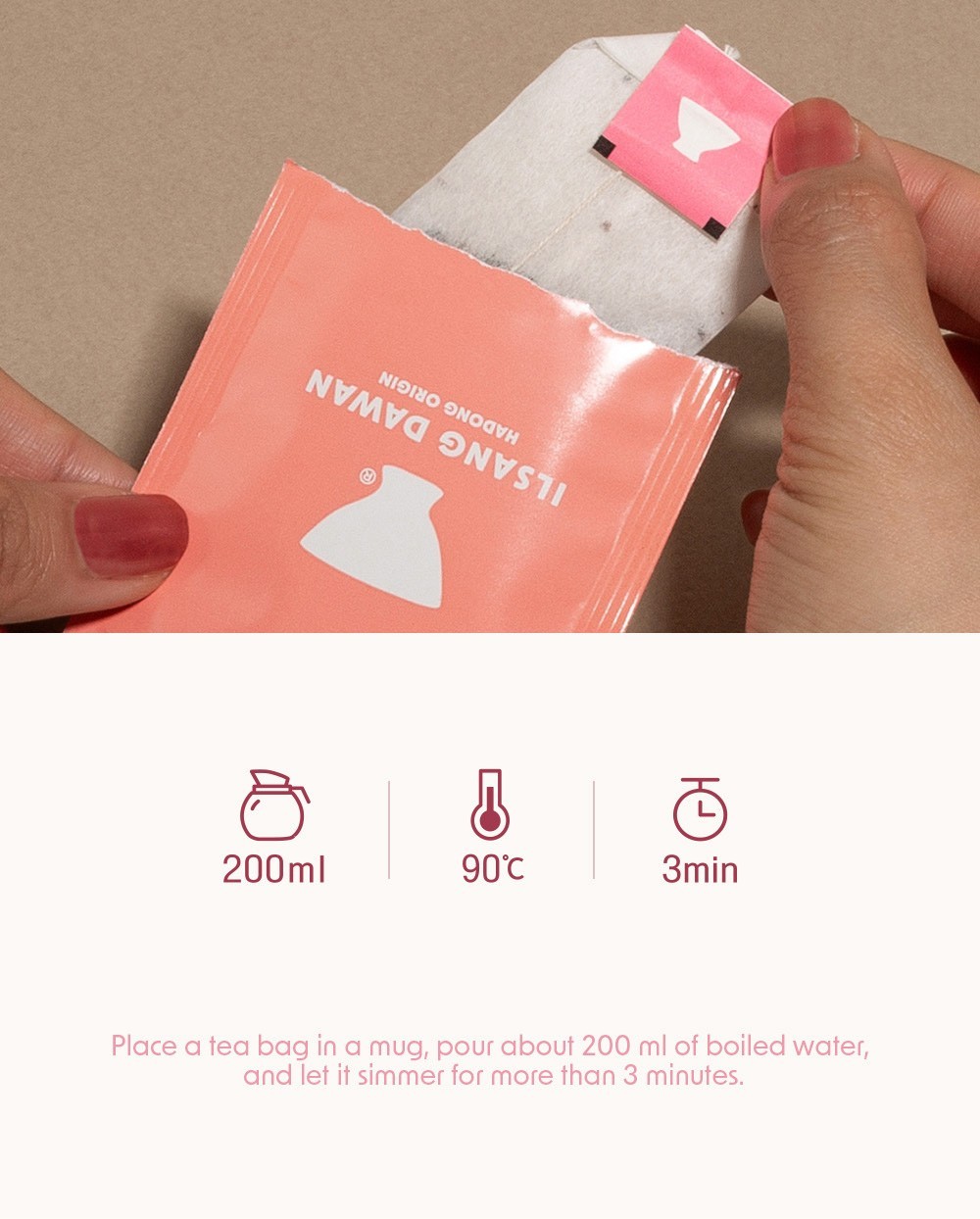 Ssanggye Peach Oolong Tea Bags 20ct Korean Tea | Peach Flavored Oolong | Fruit B
