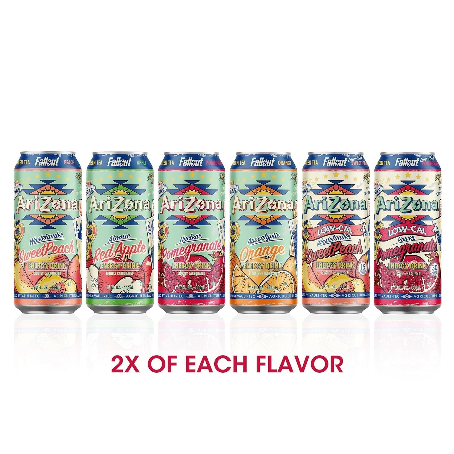 AriZona x Fallout Green Tea Energy Drink Variety Pack 15 Fl Oz 12 Pack Cans