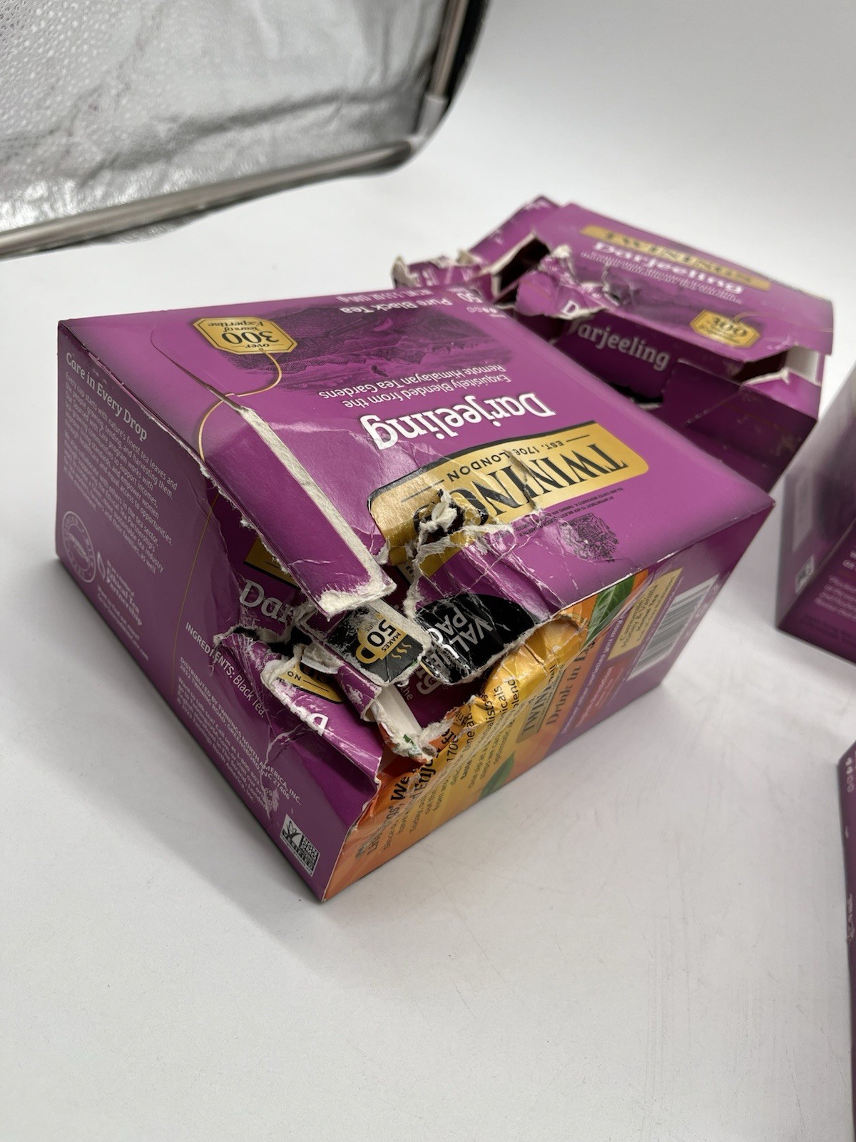 Twinings Darjeeling Tea 250 Bags 5x50ct Box Damage