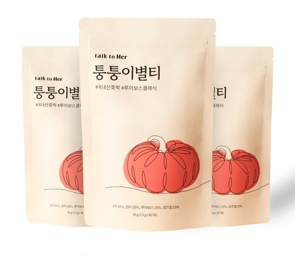 Talk to Her Pumpkin Brown Rice Rooibos Rose hip Complex Tea 3EA (90 Teabags)