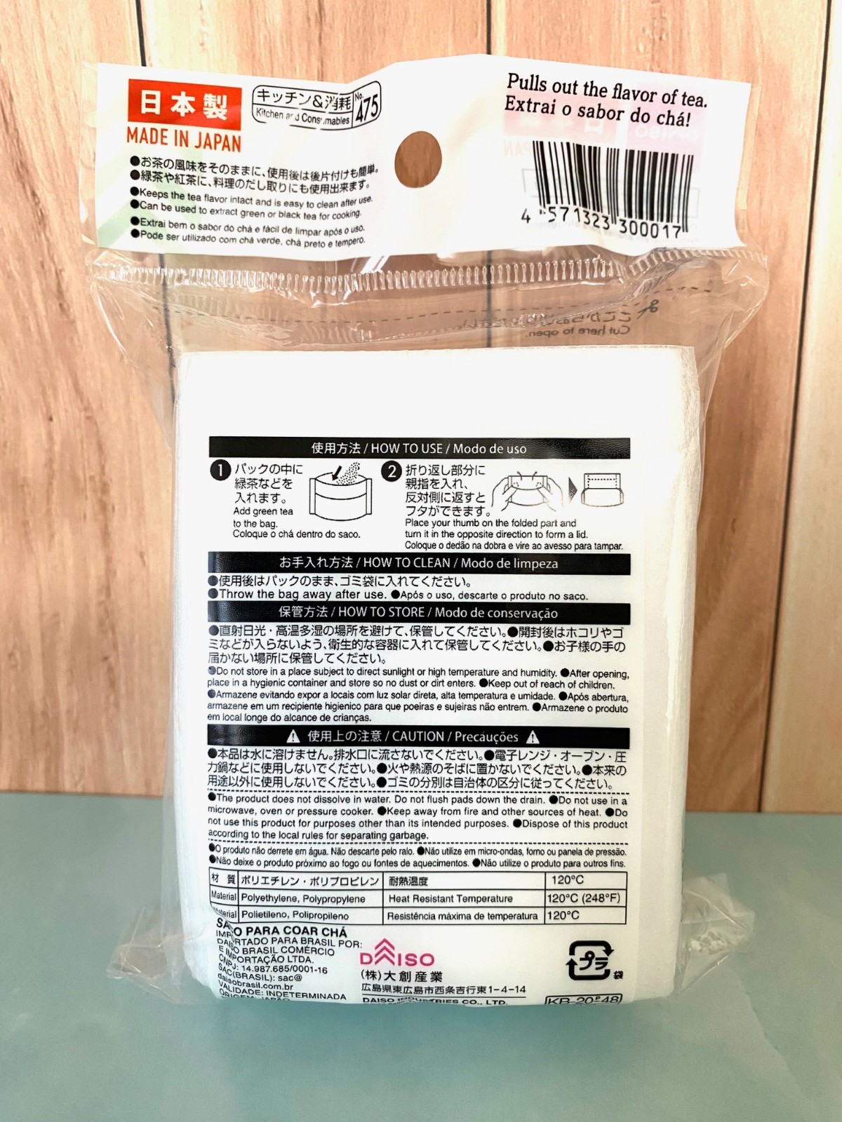 10Packs Daiso Japan Empty Loose Leaf Tea Filter Bag 100Pcs x 10Set From Japan