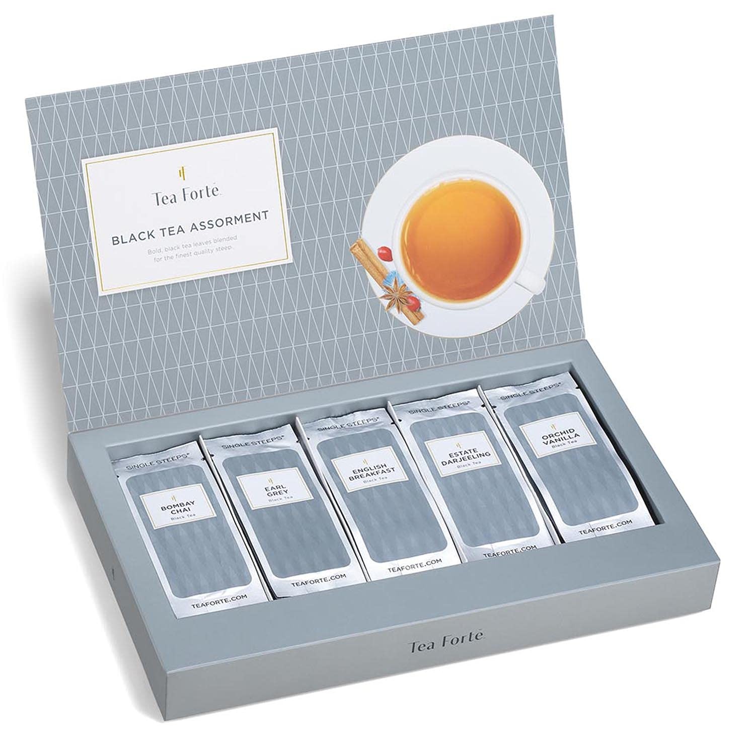 15 PCS Single Steeps Loose Leaf Tea Sampler Assorted Variety Box Black Tea