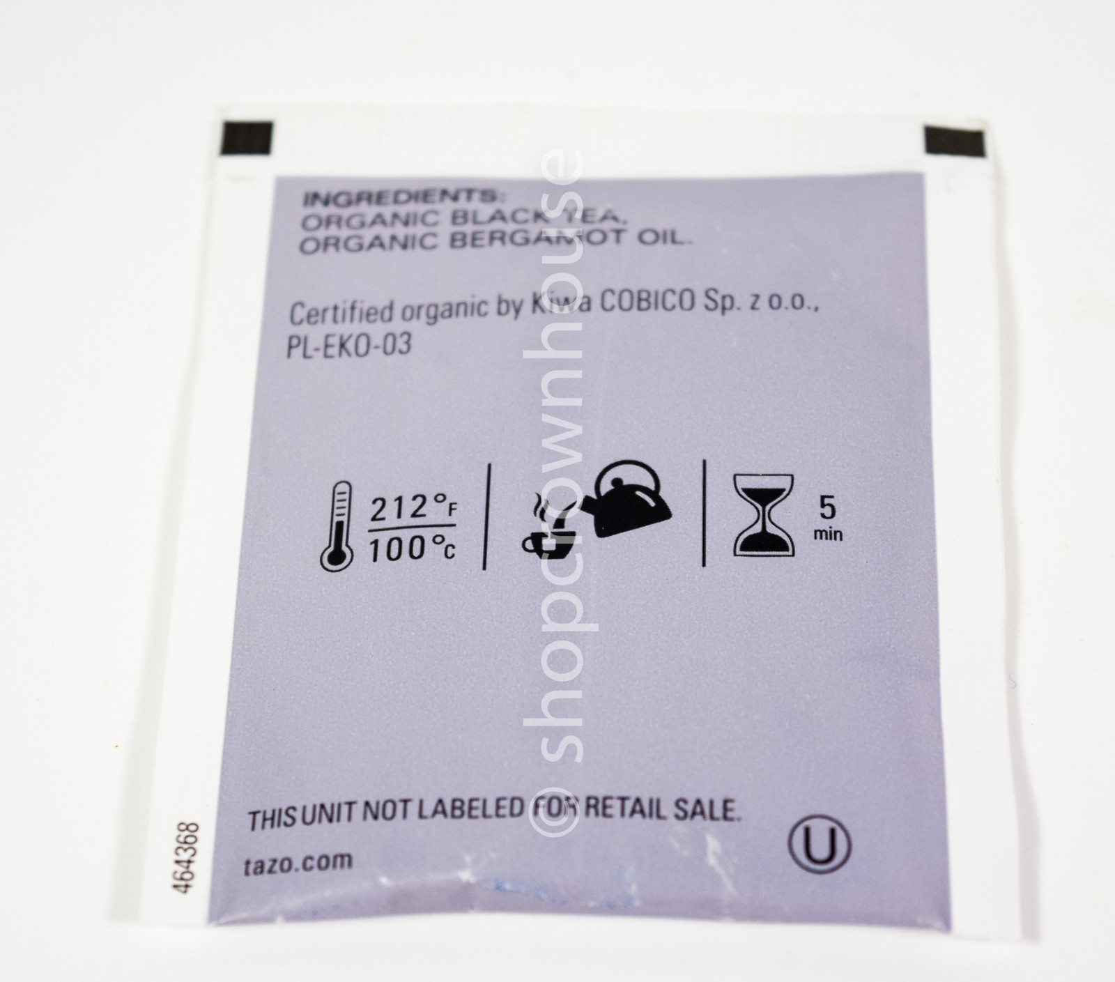 15 Tazo Organic EARL GREY Tea sealed Bag Non GMO