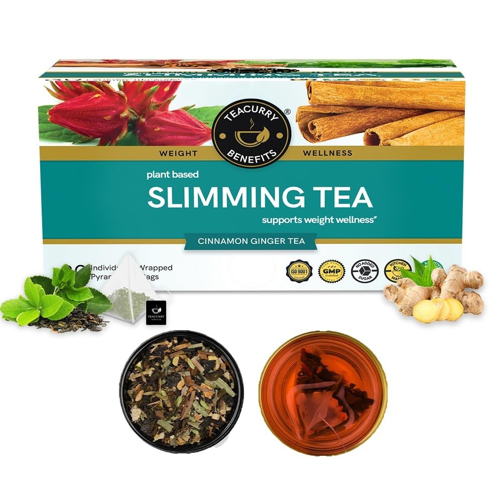 TEACURRY Slimming Tea For Weight Management (30 Tea Bags, 1 Month Pack) unisex