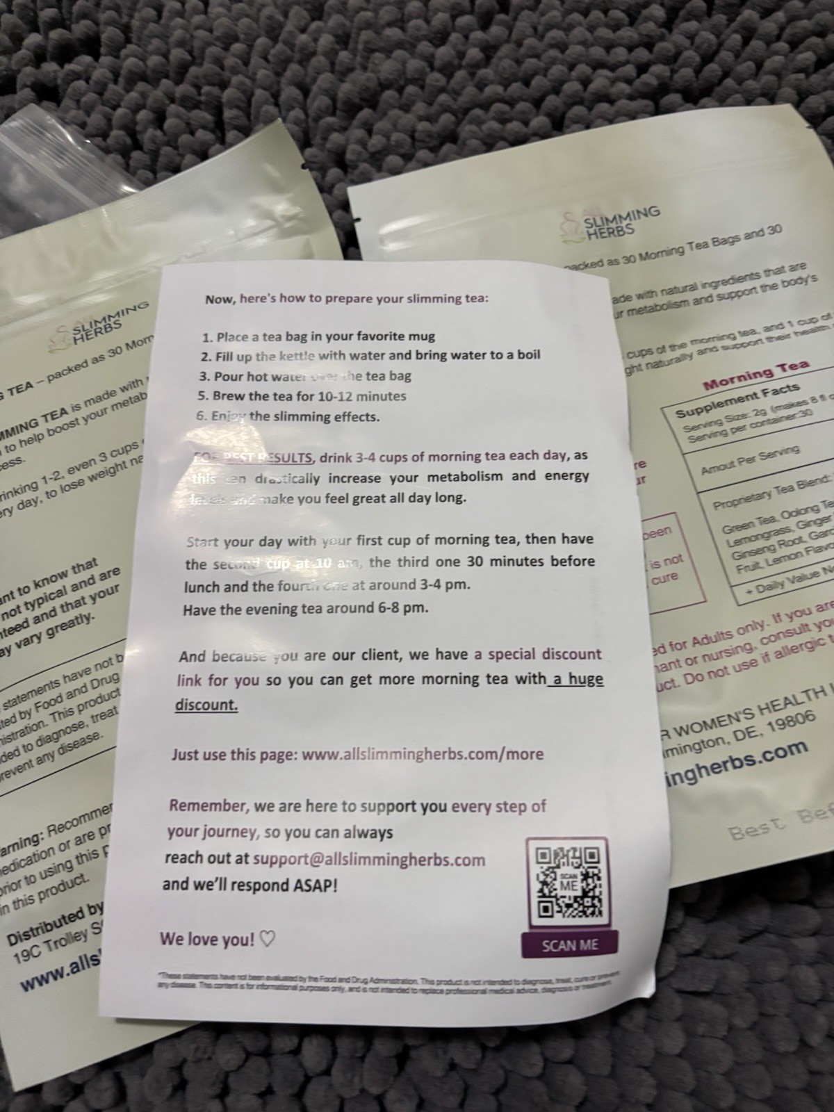 All Slimming Herbs All Day Slimming Tea Morning & Evening Detox 60 Bags