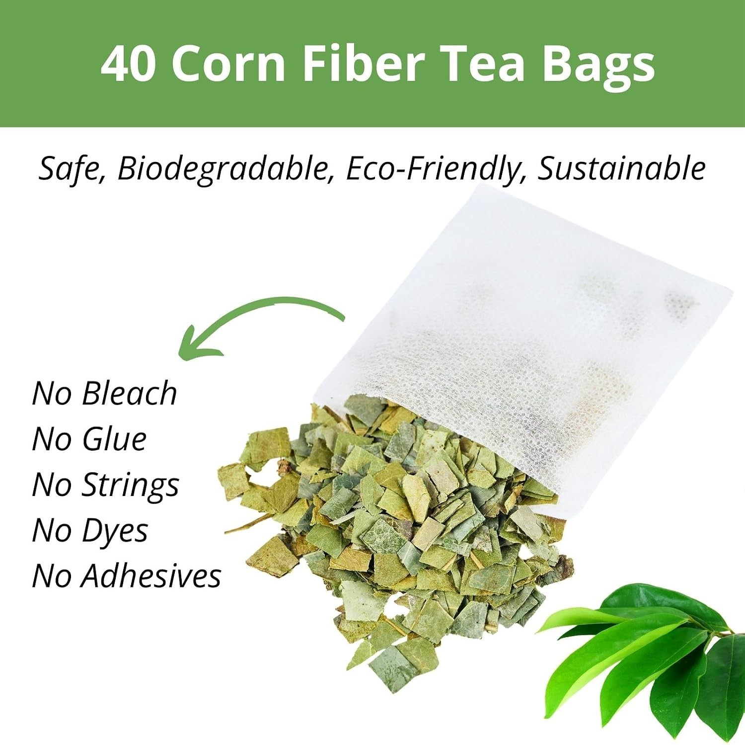 40 Dried Soursop Leaves Tea Bags, Soursop Graviola Leaves Tea, Sour Sop Leaves