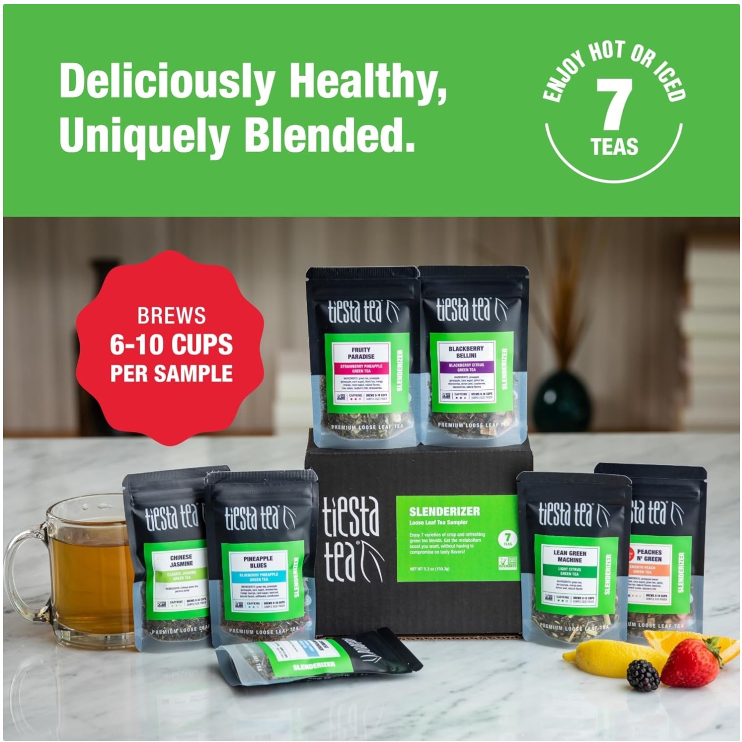 Green Tea Variety Pack – 7 Resealable Pouches
