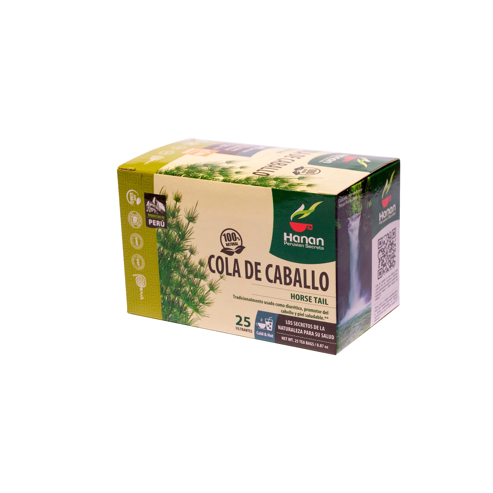 Hanan Peruvian Secrets Cola De Caballo Herbal Tea | 100% Natural Horse Tail | 25