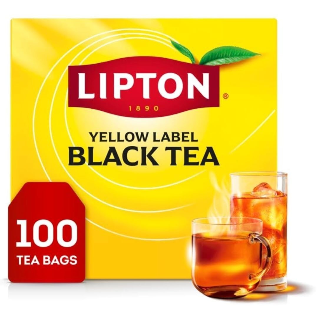 Smooth Black Tea Bags with Orange Pekoe for Energy Boost, 100 Total Bags