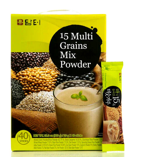 Damtuh 15 Multi Grain Mix Powdered Tea 40 Sticks x 20g ( Pack of 2 )~7/25/2025