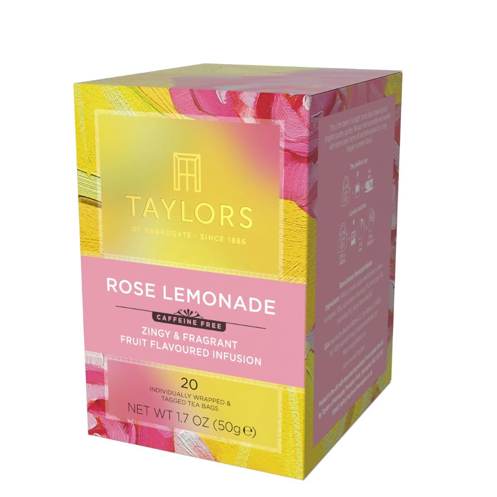 Rose Lemonade Infusion Individually Wrapped Bags, 20 Count (Pack of 6), Zingy, R