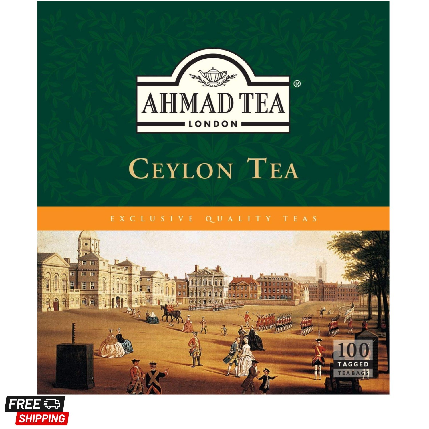 Ceylon tagged teabags, no envelopes, 100 count Pack of 1