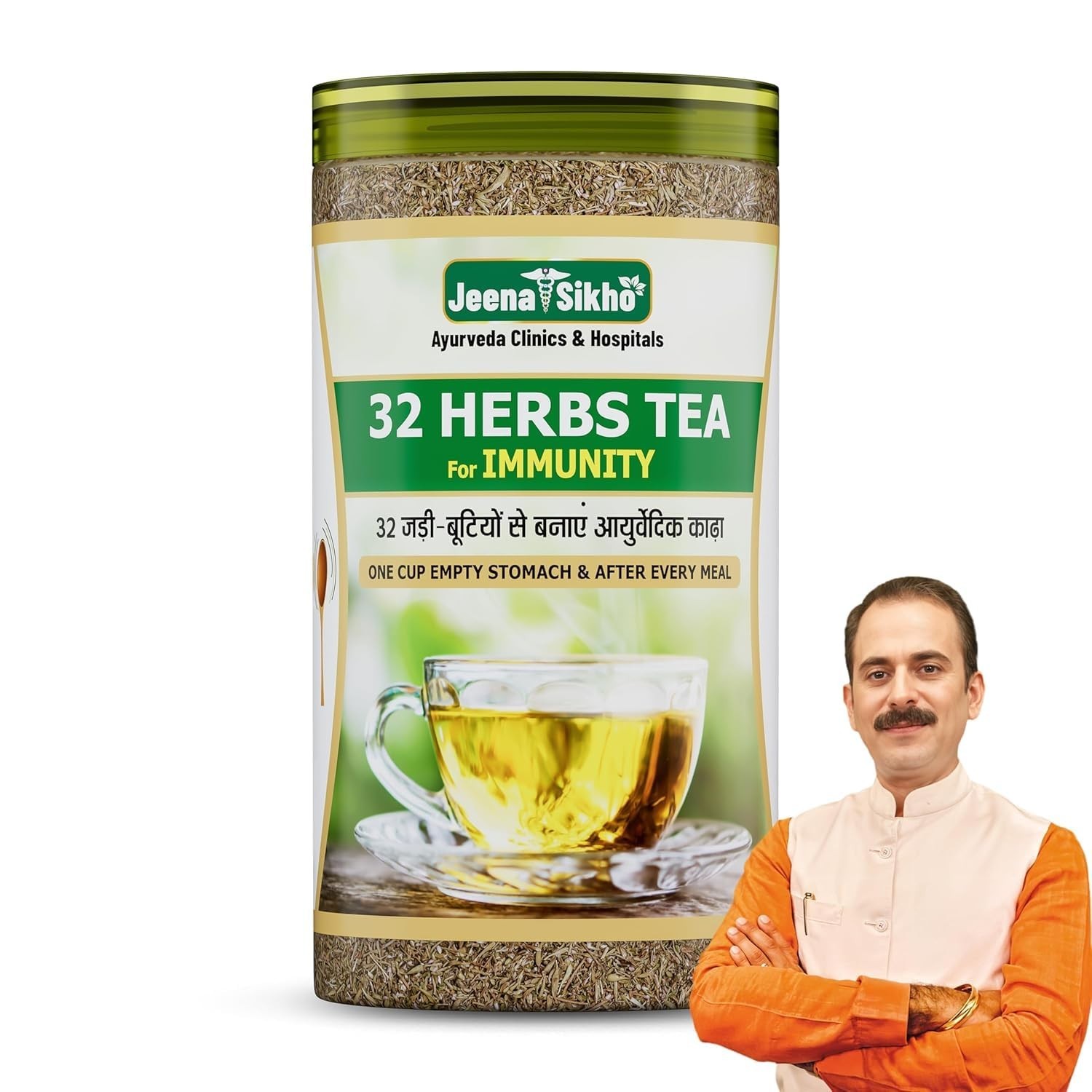 Jeena Sikho 32 Herbs Tea | Ayurvedic Kadha to Improve Digestion, 250g