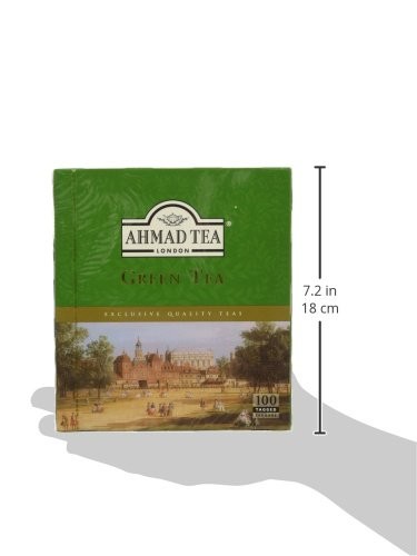 Ahmad Tea Green Tagged Teabags, 100 Count (200 Gram)