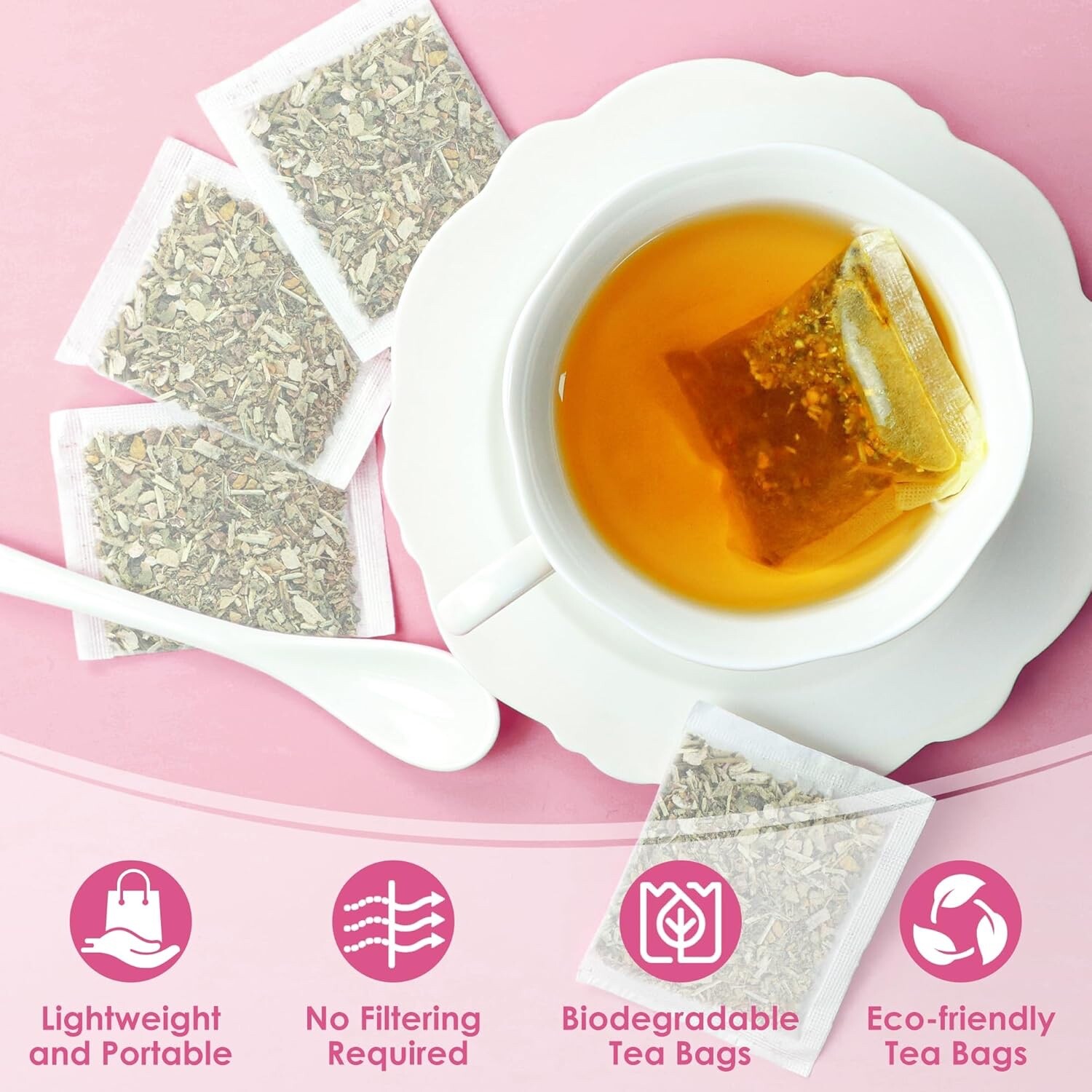 UBEEKOO Hormone Balance Tea for Women, Organic Herbal Tea with Red Raspberry Lea