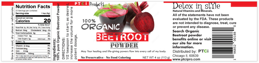 BEET ROOT POWDER 100% ORGANIC – Real & Authentic 100% ORGANIC BEET ROOT- 4 oz