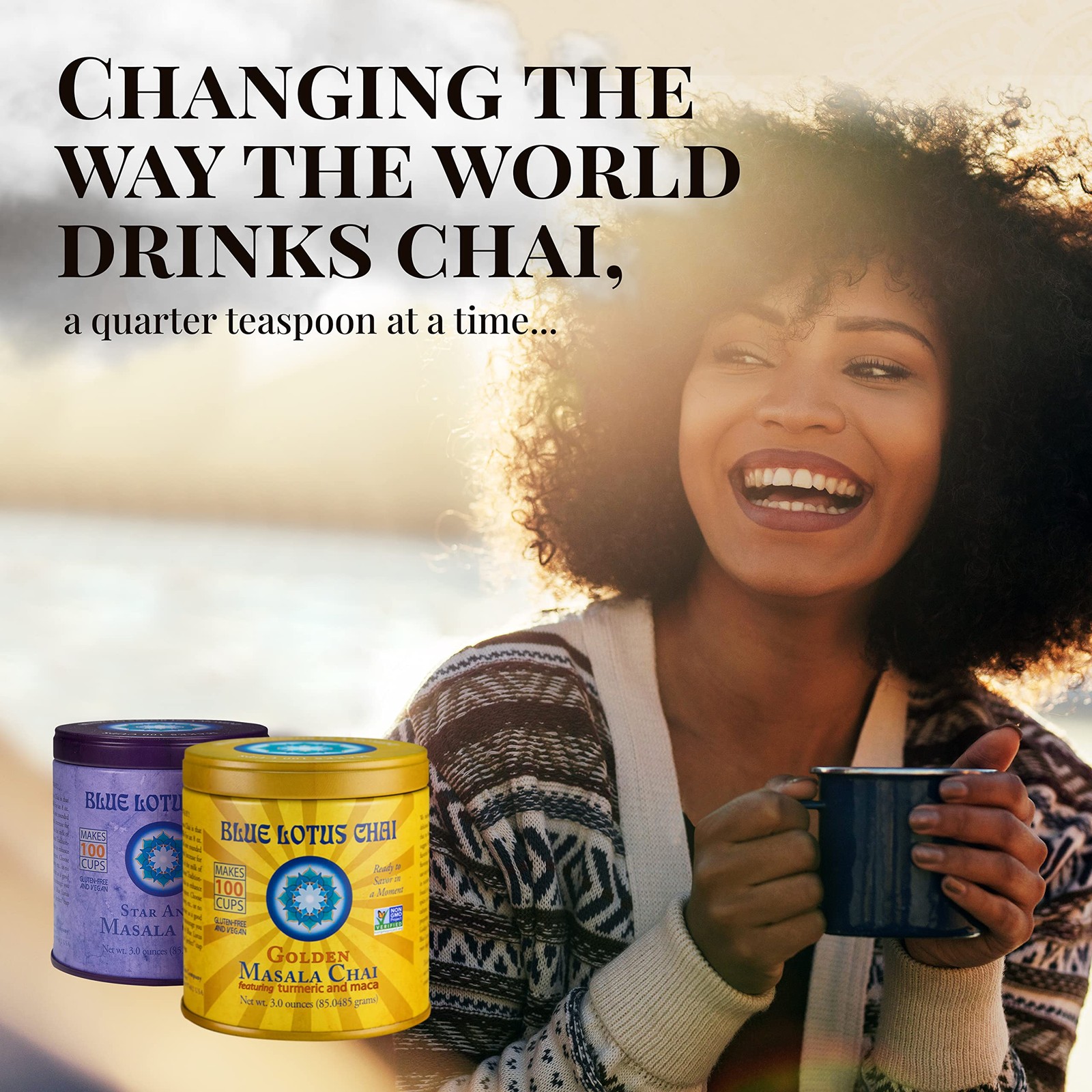 Blue Lotus Chai Tea – Traditional Masala – Makes 100 Cups – 3 3 Ounce