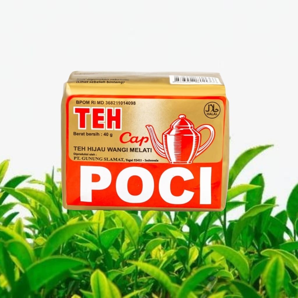 Teh Cap Poci, Teh Hijau Wangi Melati, Gold Pack, 40g (Pack of 1)