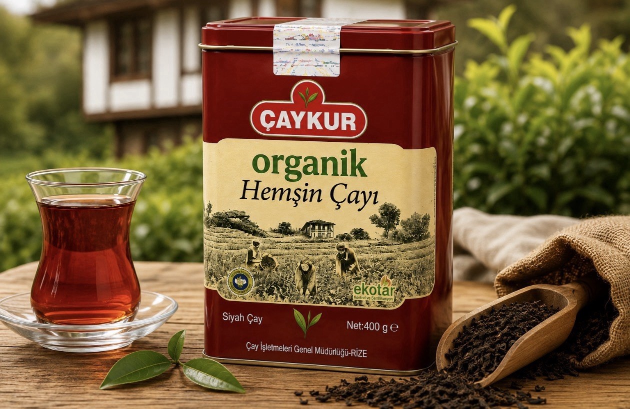 Caykur Organic Hemsin Black Tea 400g Turkish Loose Leaf Tea Tin