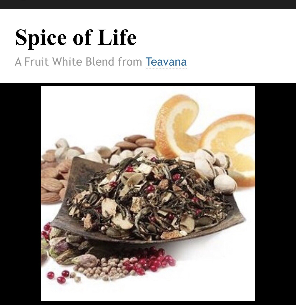 TEAVANA ** SPICE OF LIFE ** Loose Leaf Tea Fresh Sealed Packs Limited Stock