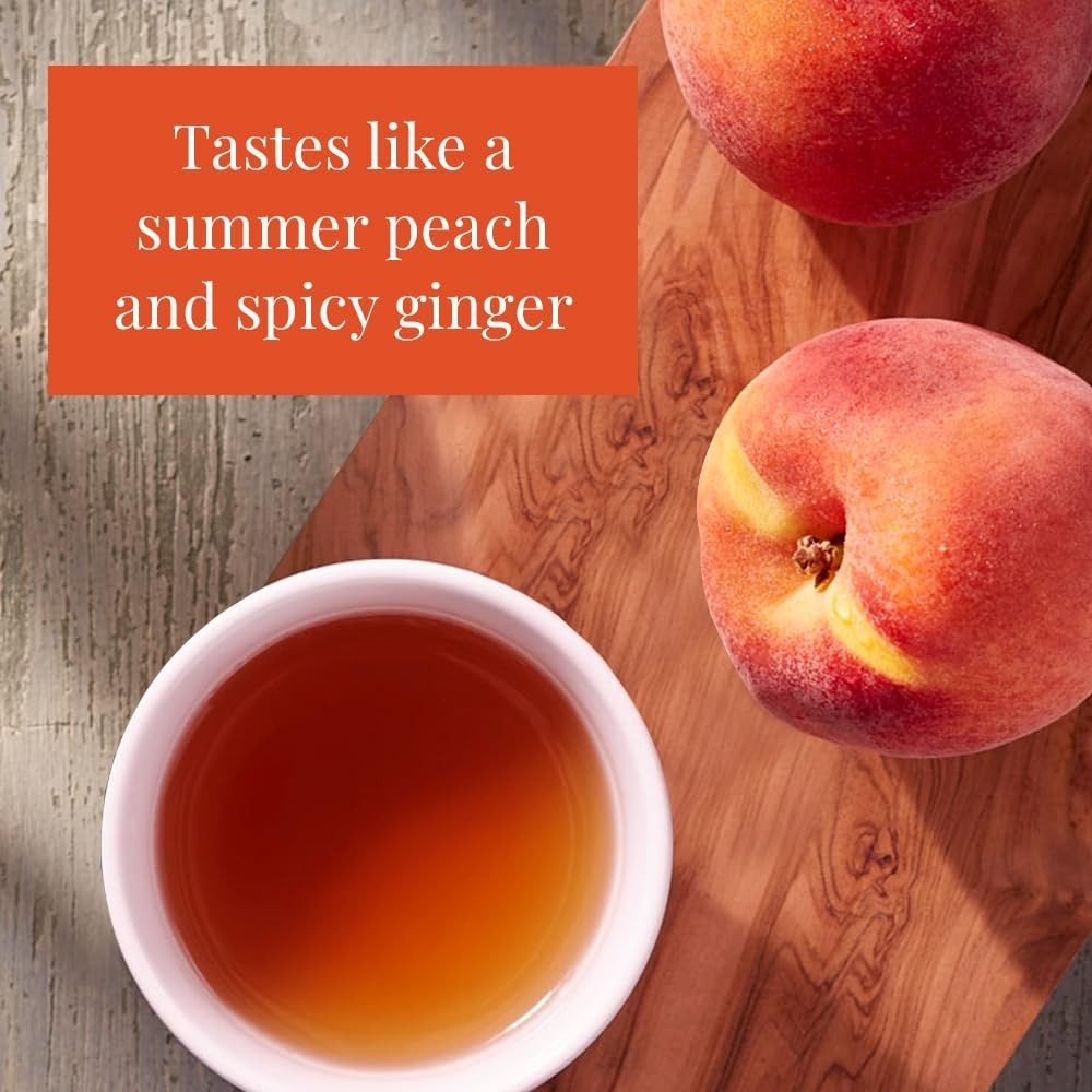 The Republic of Tea – Ginger Peach Black Tea, Caffeinated, 50 Count