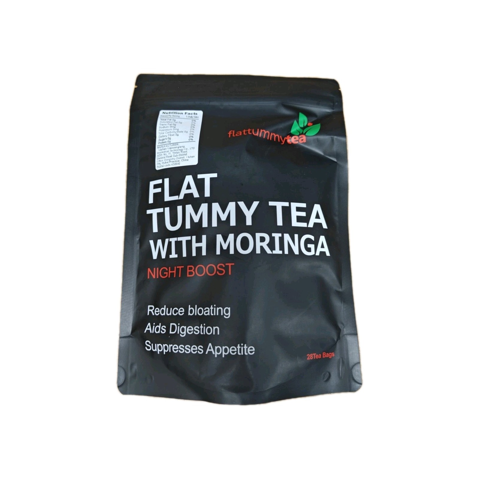 2 Packs Flat Tummy Tea With Moringa Night Boost 28 Tea Bags Slim Tea For Dieting
