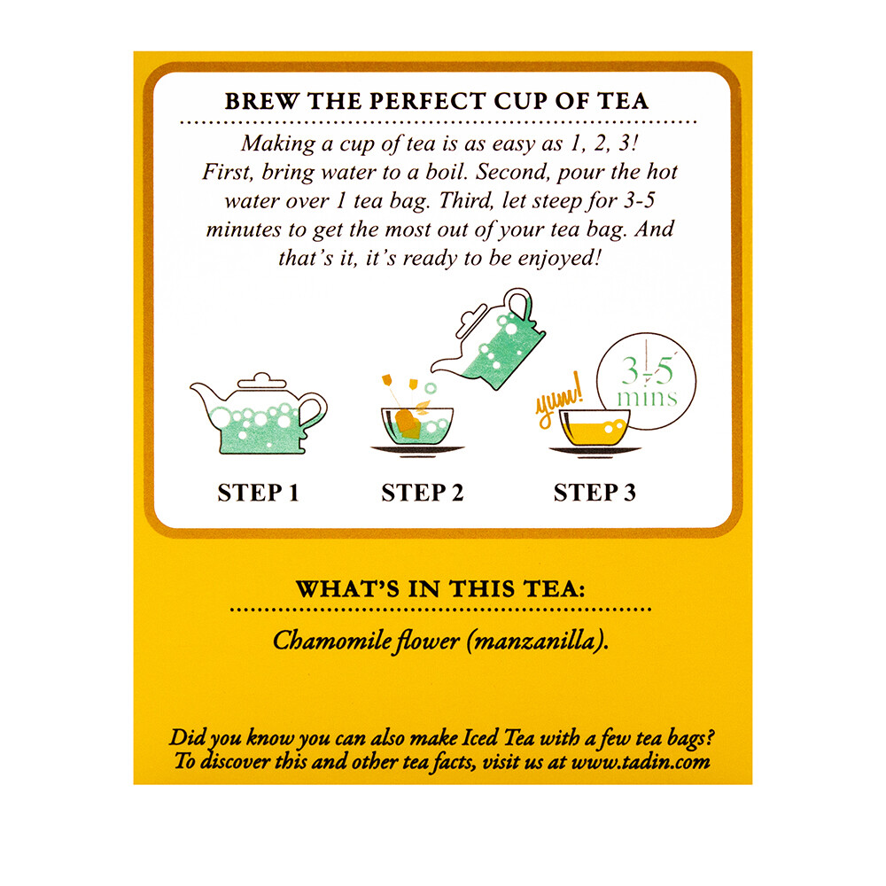 TADIN CHAMOMILE HERBAL TEA WITH 24 BAGS