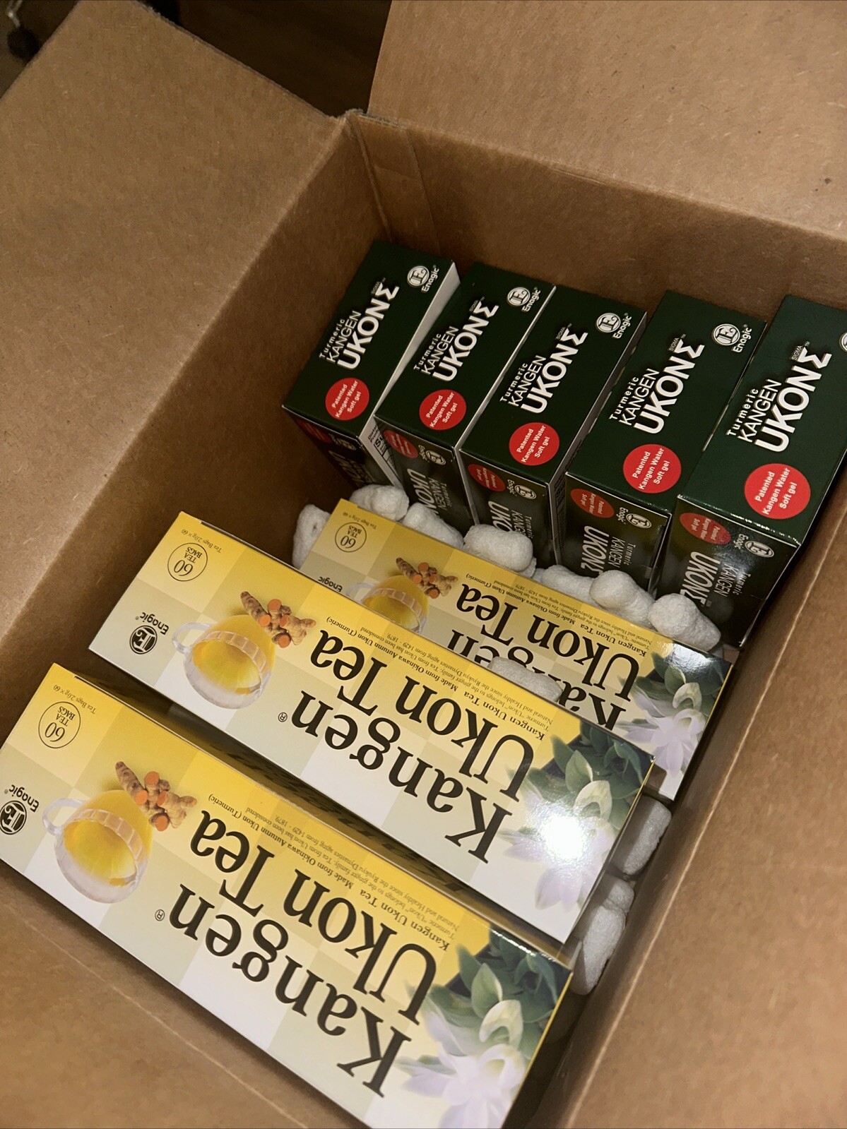 Kangen Ukon Turmeric Tea 60 Bags Per Box (5 Boxes) 100% Organic + Supplements