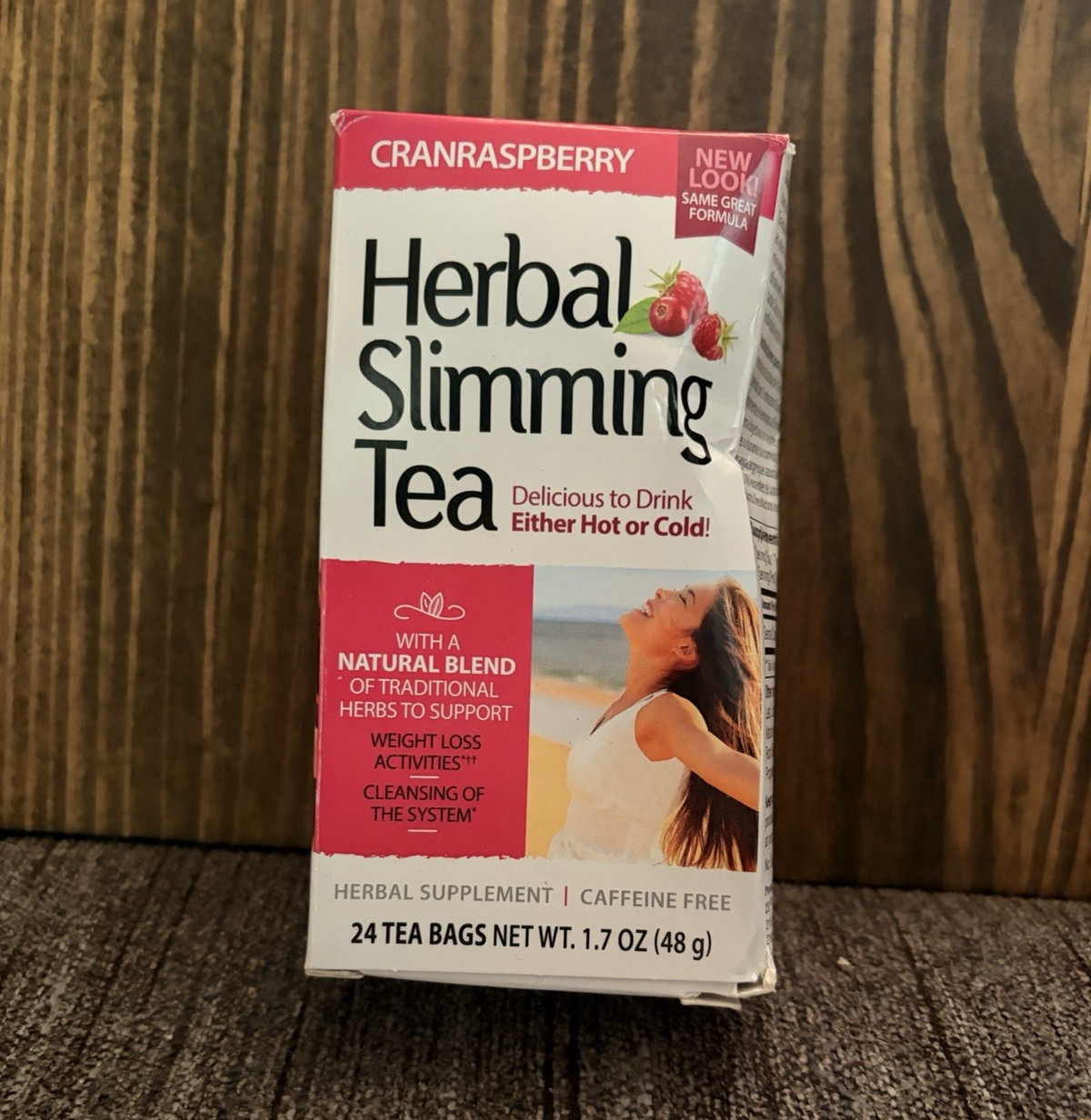 21st Century Herbal Slimming Tea Cranraspberry Caffeine Free 24pk 48g – Lot of 7
