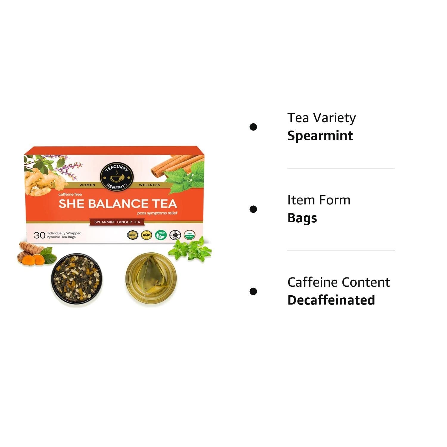 TEACURRY Pcos Tea (1 Month Pack, 30 Tea Bags) – Pcos Pcod Tea