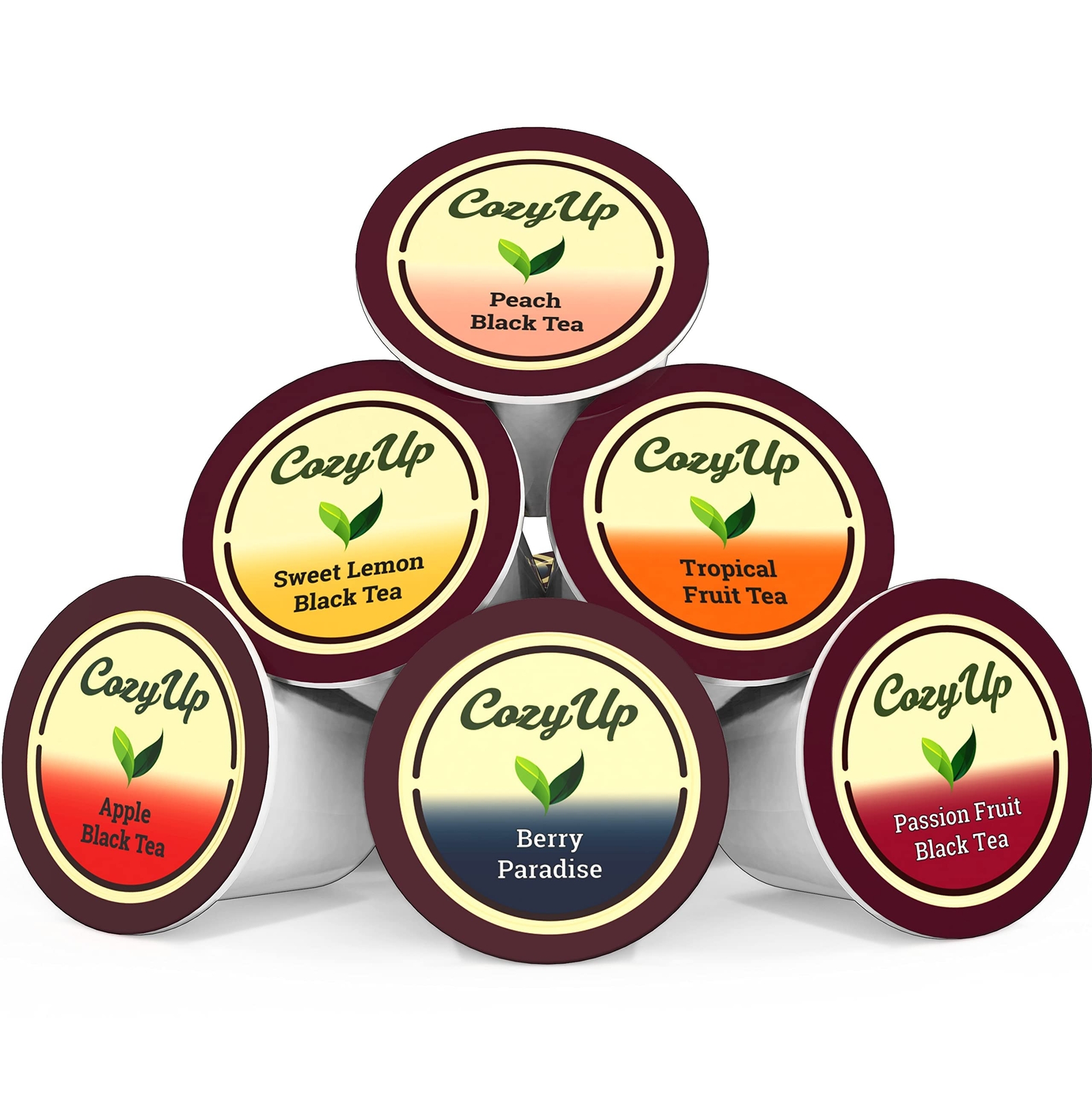 CozyUp Variety Fruit Tea Sampler Pack Pod For Keurig K-Cup Brewers 36-Count