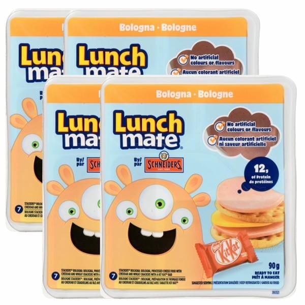 Schneiders Bologna Lunch Kit Quality Bulk Large 90g/3.17oz(2/Case)-Canadian Made