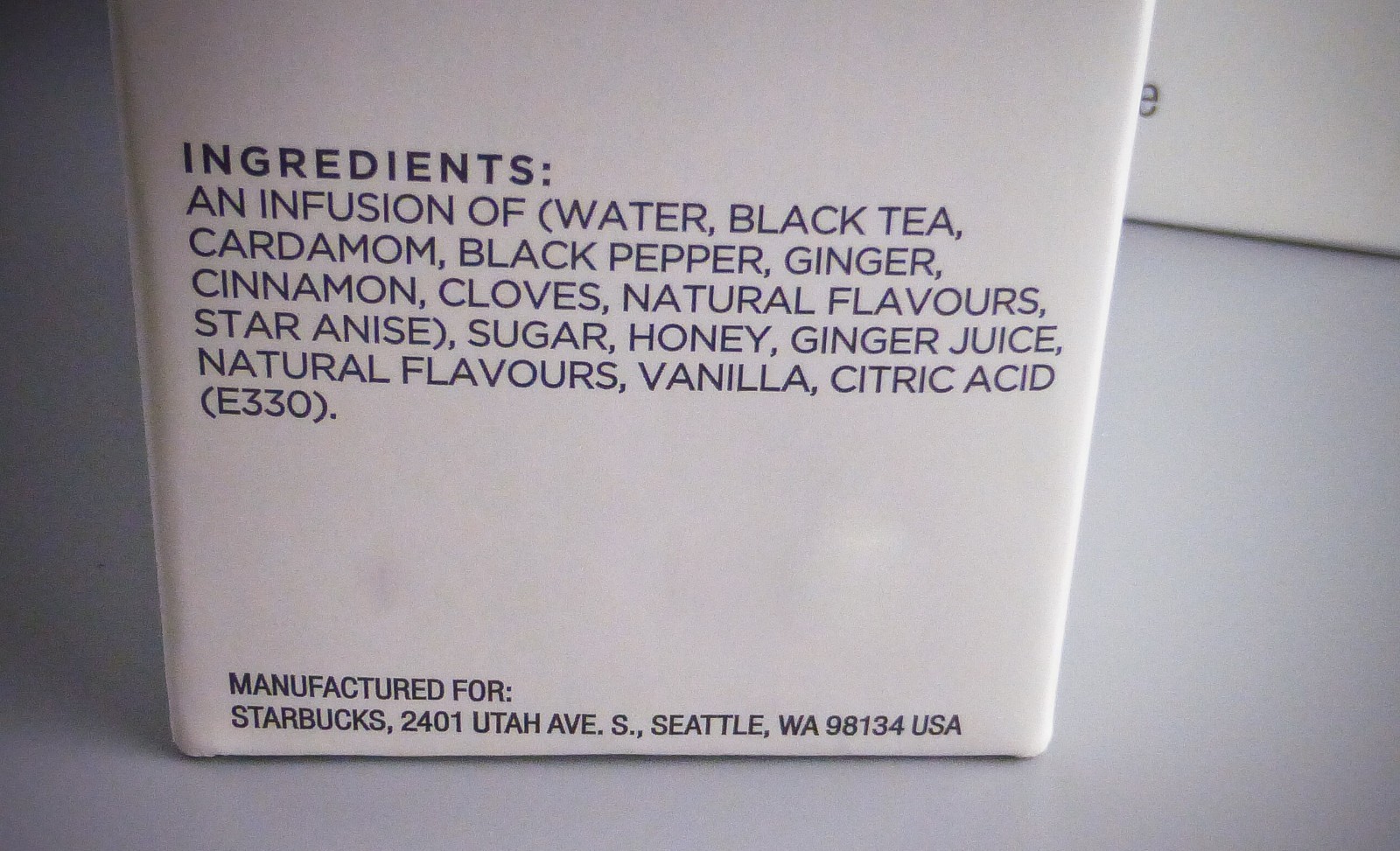 Classic Chai Spiced Black Tea Concentrate 12-Pack (case) 32 oz each, Starbucks