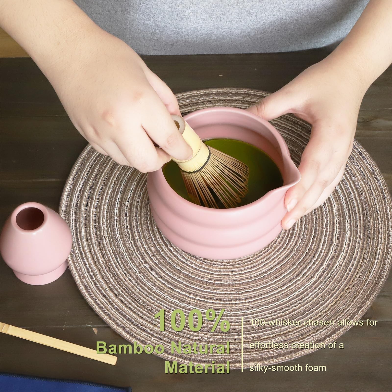 Complete Matcha Set – 7 Pcs Matcha Starter Kit with Bamboo Whisk, Ceramic Bow…