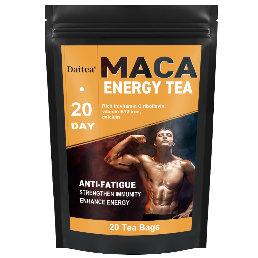 Men’s Black Maca Tea Energy Herbal Supplement Natural Male Energy Drink