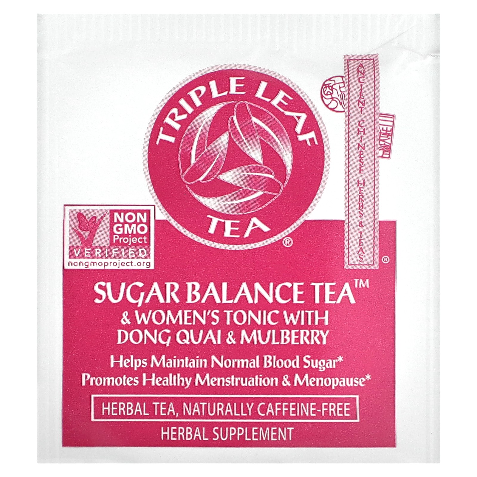 Sugar Balance, & Women’s Tonic with Dong Quai & Mulberry, Caffeine-Free, 20 Tea
