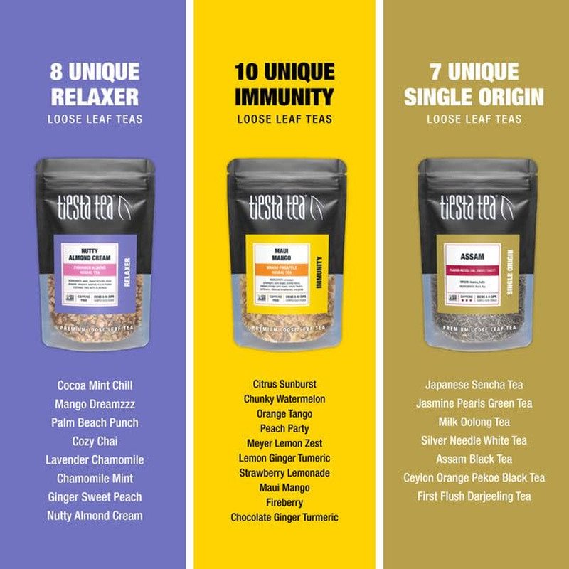 Sampler Set with 45 Pouches & Brewbasket Infuser Bundle