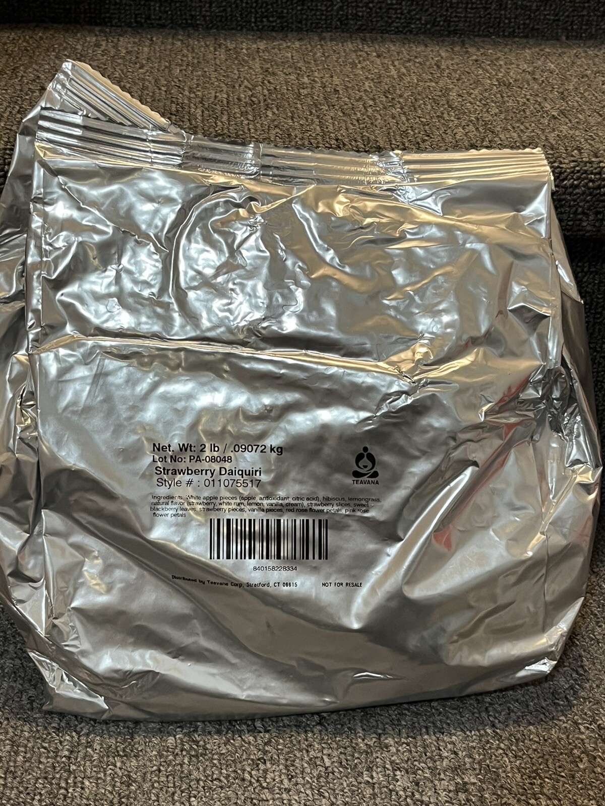 TEAVANA Strawberry Daquiri herbal tea blend 2lbs 2 pounds large retail bag bulk