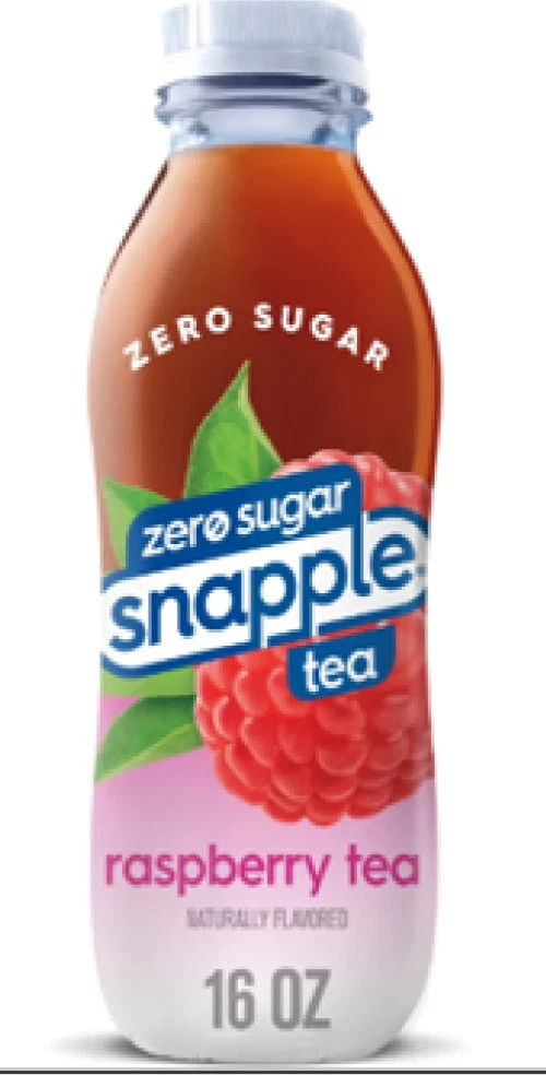 Snapple Zero Sugar Raspberry, 16 fl oz recycled plastic bottle (Pack of 24)