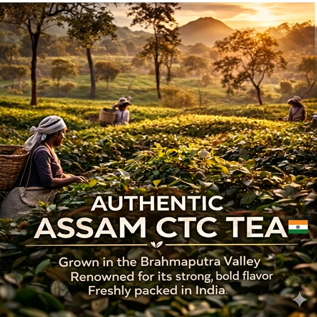 Premium Indian Black TeaAssam CTC First Flush Tea 2026 Fresh BP Loose Leaf Blend