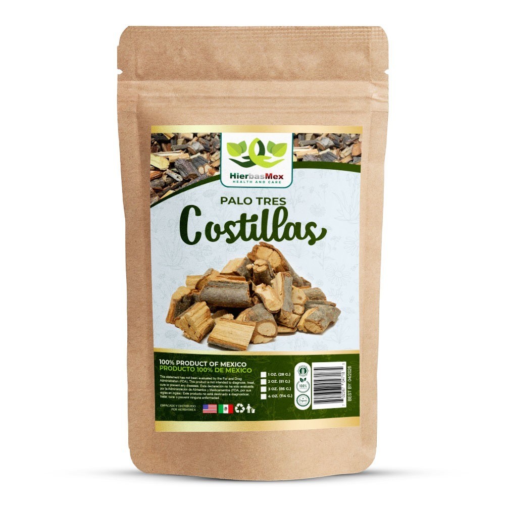 Palo Tres Costillas Te Herbal 4 Oz., Herbal Tea 4 oz.-113g HierbasMex