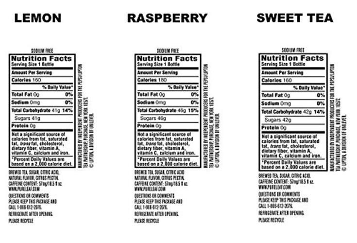 Pure Leaf Iced Tea, Sweetened 3 Flavor Variety Assorted Flavor Names , Sizes