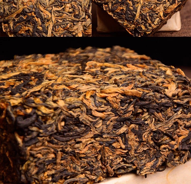 1000g 400 Years Ancient Tree Golden Bud Dian Hong Yunnan Black Tea Brick Red Tea