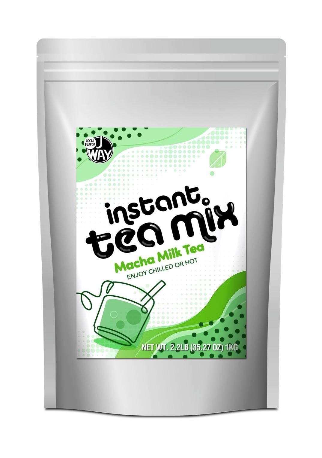 J WAY Instant Tea Mix Matcha Milk Tea Powder 2.2 LB (35.27OZ) 1 KG | BB 10/21/25